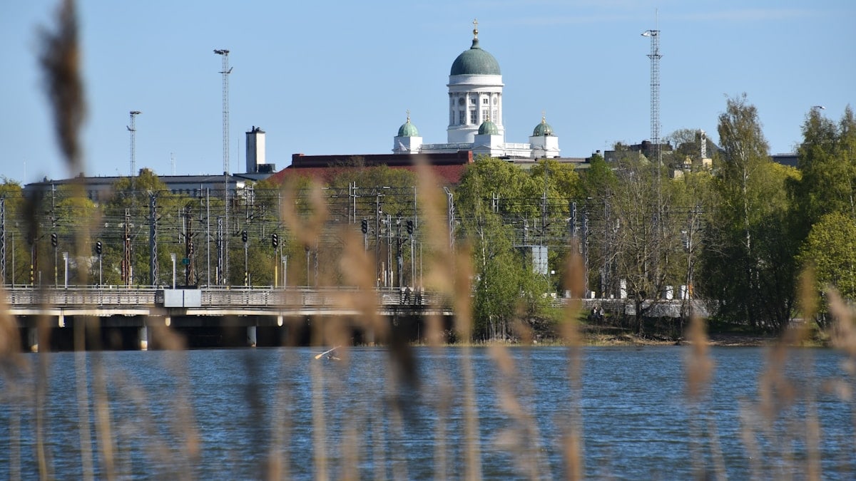 View of Helsinki Cathedral from Töölönlahti